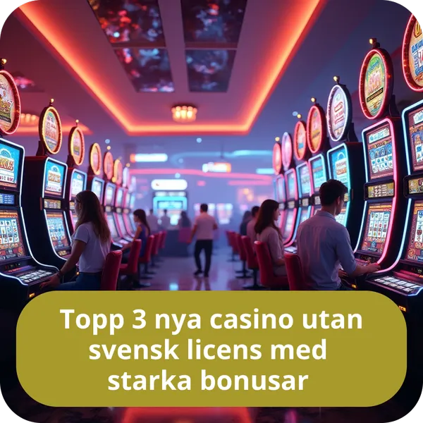 Topp 3 nya casino utan svensk licens med starka bonusar