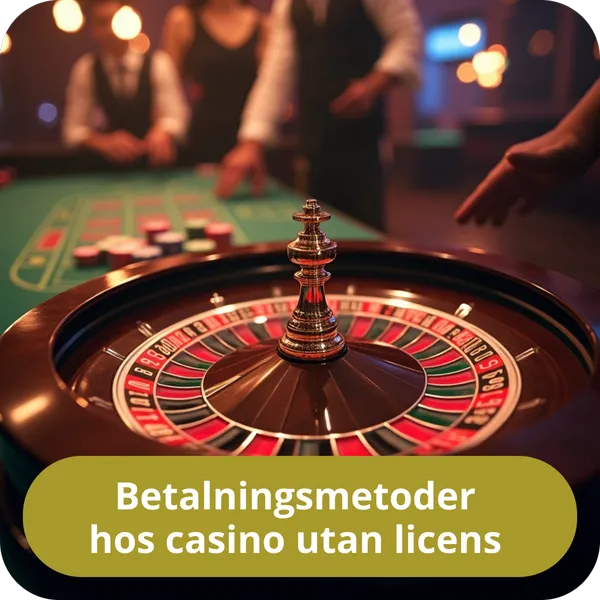 Betalningsmetoder hos casino utan licens